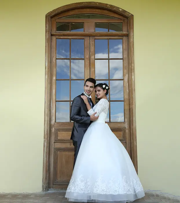 Pareja de novios el día de su boda